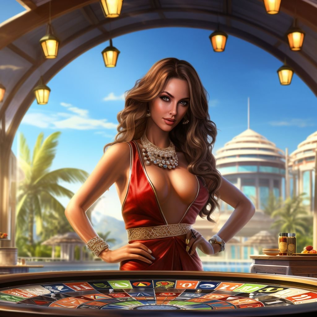 Dealer Three Card Poker membagikan kartu di meja langsung pagoda 127