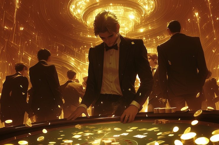 Antarmuka Three Card Poker di pagoda 127 menampilkan tabel pembayaran